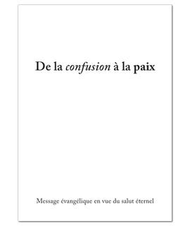 B.D. Hales De la confusion à la paix (From confusion to peace) (pack of 100)